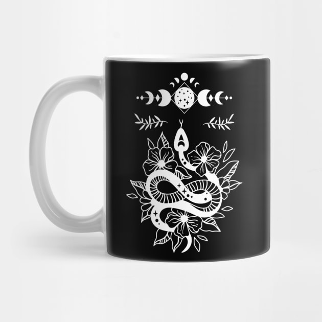 Aesthetic Halloween Snake Lover Moon Creepy Witchy by jodotodesign
